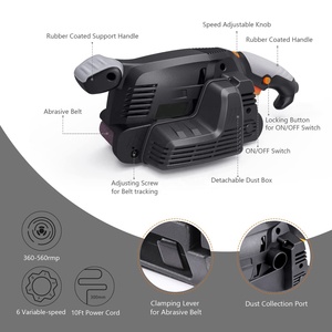 Lijadora de correa eléctrica de 600W, máquina pulidora de madera <span class=keywords><strong>TACKLIFE</strong></span>, potencia Variable, bricolaje, lijadora de correa para carpintería - Product Image 2