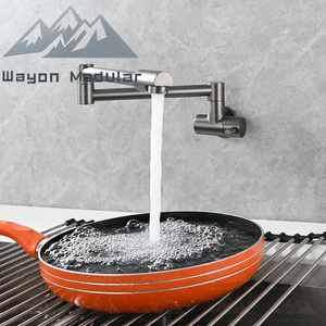 Grifo de <span class=keywords><strong>Pared</strong></span> Plegable Moderno de Lujo Wayon, Dorado, para Cocina Profesional y Estufa - Product Image 5