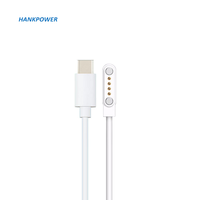 Cordon de chargeur magnétique OEM Type C mâle à 4 broches 2 broches câble d'alimentation Pogo câble de chargeur magnétique USB C