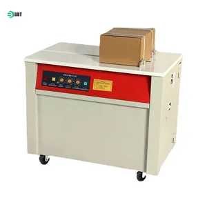 Semi-Automatic Hot Melt Baler Pp Belt Box Case Carton Strapping Machine Double Motor Packing Machine