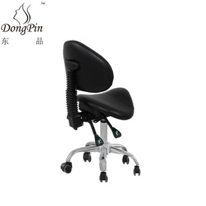 Chaise de salon de beauté Dongpin avec dossier noir, réglable en hauteur, pivotante et à roulettes, pour barbier et tatoueur - Product Image 5