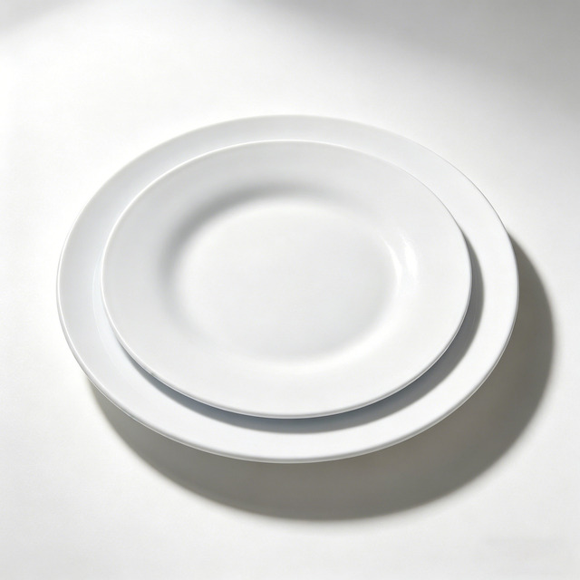 Hengyuan Heavy Duty Unbreakable Reusable Durable Microwave Safe 9-inch Round Dining Plate for Catering, Party, Picnic,wedding