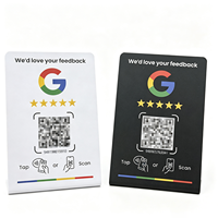 Support de code QR dynamique NFC pour avis Google, panneau de table personnalisé en PVC, touchez et scannez pour laisser des avis Google 5 étoiles, URL de redirection éditable