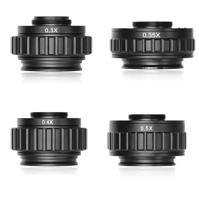 AMAOE CTV 0.3X 0.35X 0.4X 0.5X Lens Adapter Focus Adjustable Camera for Trinocular Microscope 38MM Interface Camera Adapter