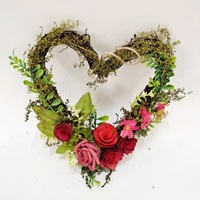 Guirlande de fleurs artificielles en forme de cœur GY BSCI pour mariage, décoration de porte d'entrée pour la Saint-Valentin
