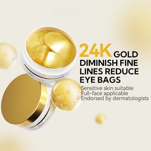 Venda quente 24K Ouro Colágeno Máscara de Olho 60pcs Ácido Hialurônico Folha Patches Anti-Rugas Hidratante para Círculos Escuros - Product Image 5