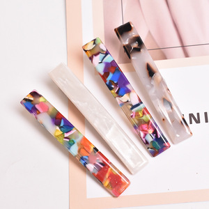 2025 Cute Custom Mixed <strong>Color</strong> Duckbill Hair Clips <strong>Hairpin</strong> Small Flat Hair Clips for Girls Cellulose Acetate Claw Clips Hot Sale - Product Image 3