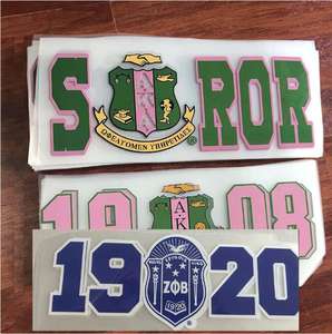 Personnalisé grec noir sororité Zeta 1920 <span class=keywords><strong>1922</strong></span> 1908 1913 Shirld SOROR conception Plastisol sérigraphies transfert de chaleur pour chemise - Product Image 1