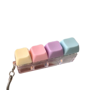 Jumon Fidget Keychain 4 Color <b>Cube</b> Stress Relief Toy TPE Material Unisex Anti Anxiety Desk Accessory - Product Image 1
