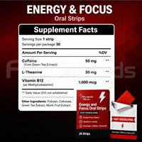 OEM ODM Private Label Energie Focus Mondstrips Sportvoedingssupplement Snel oplossende cafeïne elektrolyten B12 film
