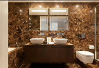 Marbre Dark Emperador |   Marbre brun café pour carrelage de sol/mur Cuisine Utilisation en extérieur Villa Design moderne Finition polie