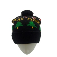Cappello a berretto natalizio con luci a led lavorate a maglia all'ingrosso