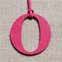 Porte-clés en forme de lettre O en cuir personnalisé Charms Hang Bag