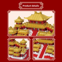Kit de Modélisme en Plastique DIY de Haute Difficulté Style Chinois, Ensemble de Blocs de Construction du Palais d'Épang, Vente Chaude