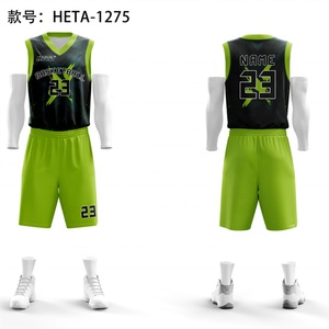 Maillot de basket-ball réversible en polyester personnalisé, nouveau design, séchage rapide, ensemble uniforme de basket-ball en mesh - Product Image 6