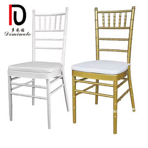 Chaise Chiavari en Métal Or Blanc de Fabrication Chinoise avec Coussin pour Mariages et Banquets – Fournitures d'Usine - Product Image 3