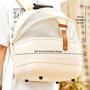 Sac à dos de transport pour animaux de compagnie, homologué par les compagnies aériennes, carré, tendance, chaud, respirant, portable, pliable et réglable, type capsule spatiale - Product Image 4