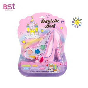 Ensemble complet de robes, <span class=keywords><strong>jeu</strong></span> de <span class=keywords><strong>maquillage</strong></span> DIY, chaussures à talons hauts de princesse lavables, boîte de <span class=keywords><strong>maquillage</strong></span>, jouet - Product Image 3