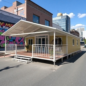 <span class=keywords><strong>Maison</strong></span> conteneur pliable, étanche, résistante au vent et au froid, respirante, design ferme, peut accueillir 2 à 4 personnes, avec hall. - Product Image 3