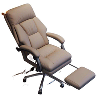 Chaise de jeu ergonomique Mobilier de bureau pour ordinateur Chaise de travail en cuir pour bureau à domicile Chaise de bureau de direction avec repose-pieds