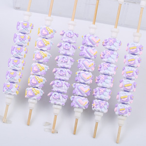 Tự Làm Thủ Công chuỗi điện thoại di động Túi dầu nặng đính cườm bút vẽ tay Chuỗi di động Acrylic hạt lỏng - Product Image 1