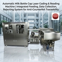 Bottle Cap Elevating Feeder with Inner & Outer Laser Coding, Dual-Head Vision Inspection, Rejection & Traceability System