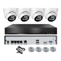 4K 4CH Menschenerkennungs-POE-NVR-Kit 8MP 5MP Smart Hybrid Light Zwei-Wege-Audio Wasserdichtes POE-Netzwerk-IP-Kamerasystem