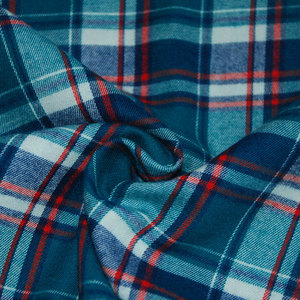 Personalizado 100% algodón Navidad rojo verde tela de franela para camisa hombre - Product Image 5