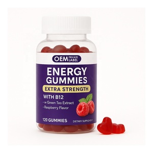 Gummies Énergétiques OEM avec Vitamine B12, Extrait de <span class=keywords><strong>Guarana</strong></span>, Thé Vert et Noix de Kola pour le Soutien du Métabolisme Cellulaire et le Soulagement de la <span class=keywords><strong>Fatigue</strong></span> Physique - Product Image 1