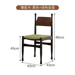 Casual Backrest Chair French-style Light Luxury Retro <b>Dining</b> Chair Vintage Solid Wood <b>Armchair</b> for Living Room Home Use - Product Image 6
