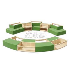 Banco de lectura curvo de madera Moetry, estantería escolar, <span class=keywords><strong>librería</strong></span> de biblioteca moderna para niños, biblioteca juvenil, centro de alfabetización - Product Image 3