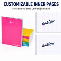 Cahier d'exercices scolaire personnalisé avec couverture sur mesure, agrafé, format standard, fabricant de cahiers d'écriture scolaire