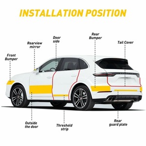 Karbon Fiber araba Sticker macun koruyucu şerit otomatik kapı eşik yan ayna Anti Scratch bant su geçirmez koruma filmi - Product Image 4