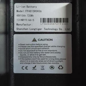 High Capacity V8 <b>48V</b> 15Ah Lithium <b>Battery</b> Pack for 500W 750W 1000W Fatbike H9 E-bike Spare Kettle <b>Battery</b> - Product Image 3