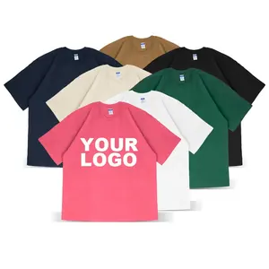 Heavyweight T Shirt Pure Color Blank DTG Print T-shirt O-Neck Cotton Custom T-Shirts