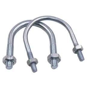 M10 60mm Bright Zinc Plated Steel Round U-Bolt RS PRO Carbon Steel Bridge 5mm Diameter Wire Rope Grip