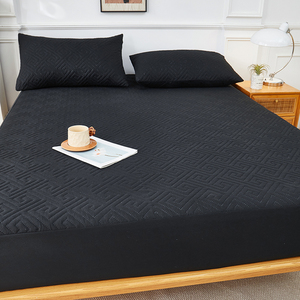 360 °   Protège-<span class=keywords><strong>matelas</strong></span> imperméable matelassé 3 pièces, drap-housse <span class=keywords><strong>anti</strong></span>-poussière pour lit Queen et King, usage domestique et hôtelier - Product Image 3