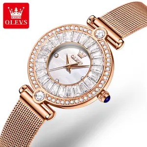 OLEVS 9963小绿色手表皮带手女式手表时尚运动石英全明星手表