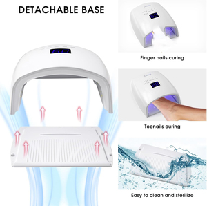 Lampe à ongles rechargeable en métal et plastique, économique, avec poignée, lumière rouge UV LED, sécheuse de vernis gel sans fil 48W pour usage domestique - Product Image 3