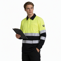 Vêtements de travail en coton tricoté ignifuge respirant EN11612, manches longues, trois boutons, pour t-shirts de travail