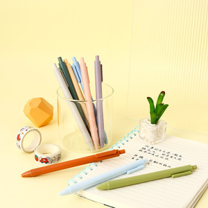 Macaron bút bi cổ điển nhấn Gel bút đơn giản nhấn nhựa đen bút văn phòng sinh viên văn phòng phẩm - Product Image 3