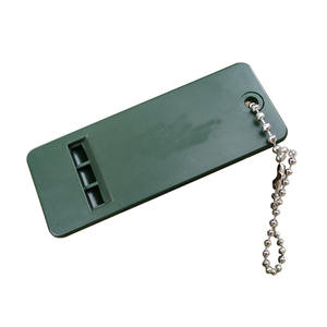 Sifflet de survie haute fréquence en plastique pour extérieur 70*27*7mm 26g, sifflet de survie et de sauvetage sportif à large fréquence avec chaîne - Product Image 1