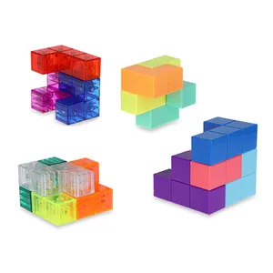 ABS Plastic 3D Colorful Solids Magic Magnetic Cube Block Toys For Kids