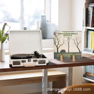 Wooden <b>Record</b> Display Rack Solid Wood Vinyl Storage Desktop <b>Stand</b> For Books Photo Frames Natural Color Rectangle Shape - Product Image 3
