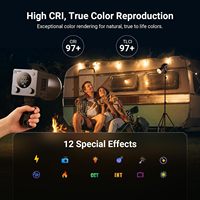 Lampe vidéo LED mini NEEWER 60W avec batterie 50Wh/charge rapide PD 100W, contrôle APP/2.4G/NFC, COB bicolore dimmable pour studio