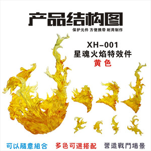 Adornos especiales de plástico Decoraciones Efecto de llama <span class=keywords><strong>Modelo</strong></span> de fuego Accesorios específicos - Product Image 4