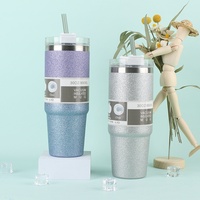 Gobelet isotherme en acier inoxydable à double paroi Diamond Paint 20oz/30oz, maintien au chaud de 6 à 12 heures, mug de voyage pour voiture