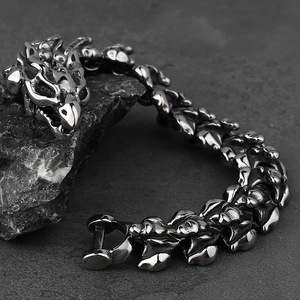 Nordic Viking Bracelets <span class=keywords><strong>Quille</strong></span> En Acier Inoxydable 316L Dragon Chian Bracelet Pour Homme - Product Image 1