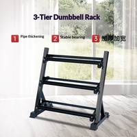 Support de rangement hexagonal robuste à 3 niveaux pour haltères en fer, pour usage domestique et commercial, capacité de 5 à 100 lb