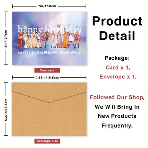 Happy Birth-Tay Cartes de Voeux Ensemble avec Enveloppes Motif de Dessin Animé Cartes en Papier Multi-Design Tout Destinataire TayI0r Fans Club Cadeaux - Product Image 5